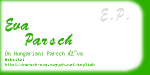 eva parsch business card